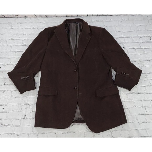 Dockers Blazer Sport Coat Sport Jacket Corduroy Brown 2 Button Coats MENS SZ 44L